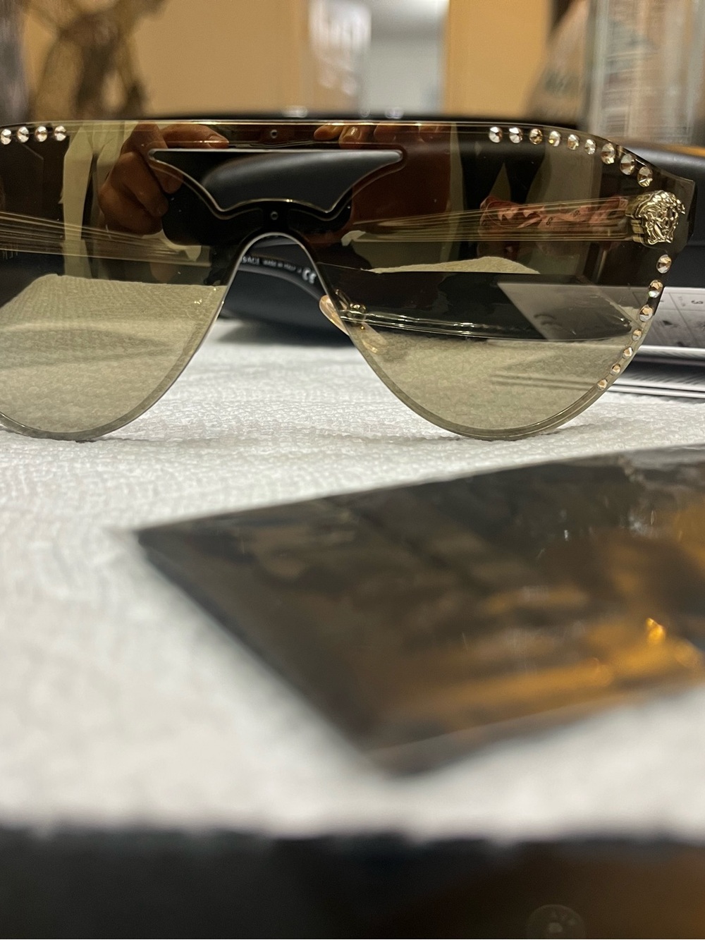 NIB Versace Rhinestone Sunglasses - Picture 8 of 11